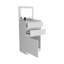 Commode H 43 po, armoire à bijoux, miroir, armoire à porte simple, deux tiroirs, blanc-194475446