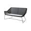 Breeze 60.7'' Wide Outdoor Wicker Loveseat with Cushion-56109758-55841230