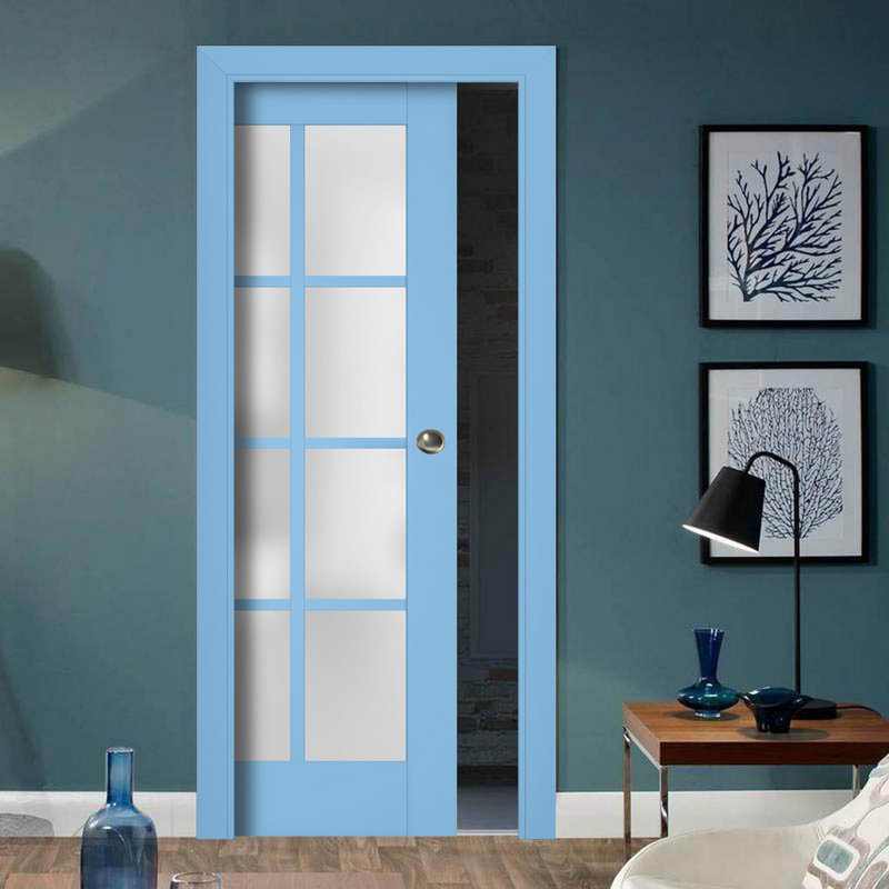 Porte de placard coulissante Veregio, 36 po x 80 po, Bleu