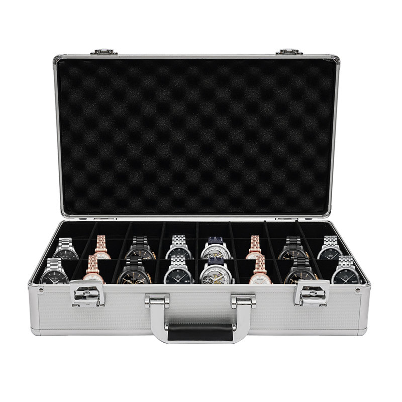 24-grid Aluminum Alloy Watch Storage Box