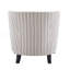 Fauteuil demi-tonneau rembourré à rayures