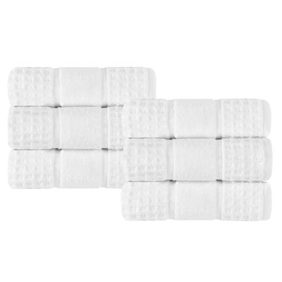 Ensemble de serviettes en coton Zero-Twist - texture gaufrée nid d'abeille - séchage rapide