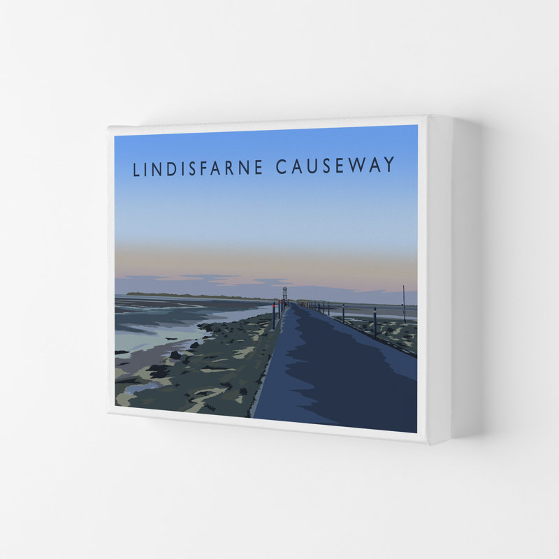 Lindisfarne Causeway by Richard O'Neill - Print, Wrapped Canvas, 40cm H x 50cm W x 4cm D