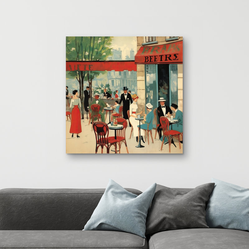 Public coffee shop - 32"x32" art on canvas