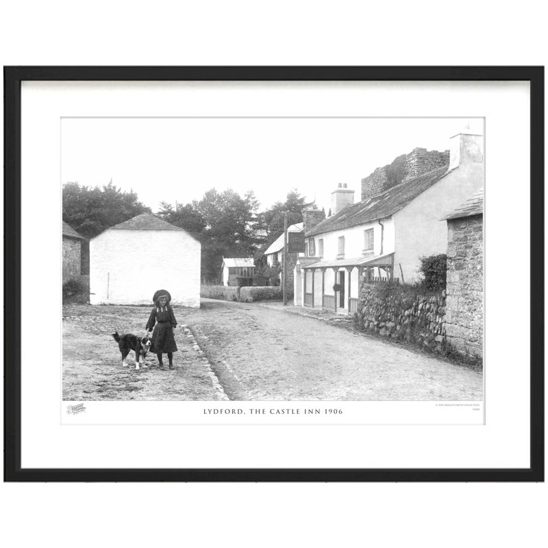 Lydford, The Castle Inn 1906 by Francis Frith - Single Picture Frame Print, 60cm H x 80cm W x 2.3cm D