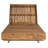 Lounge Chaise Set, Acacia Solid Wood With  LOUNGE CUSHION (Dark Grey) - Matching Cream Version Available