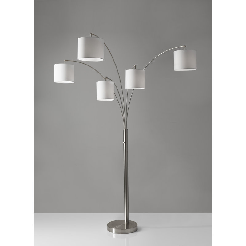 82'' Brushed Steel Tree Floor Lamp