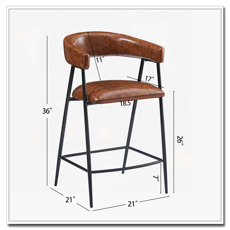 Pu Upholstered Counter Stools