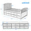 Lit plateforme avec rangement Coverson, lit en bois massif avec 6 tiroirs-544457432