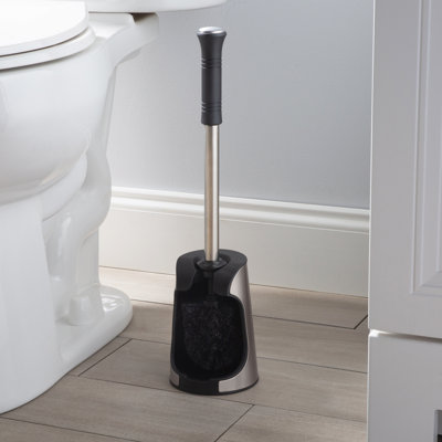Bath Bliss Plastic Toilet Brush And Holder