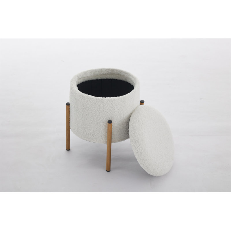 Repose-pieds moderne avec rangement, Blanc
