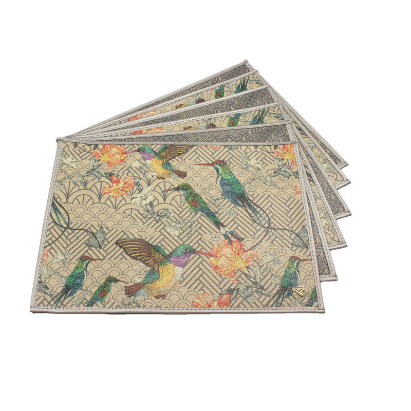 Napperon Colibri et fleurs (ensemble de 6)