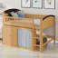 Lit mezzanine moderne avec armoire intégrée et garde-robe-1439573908