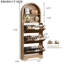 Armoire de rangement arquée pour chaussures avec 3 tiroirs rabattables-1695663415