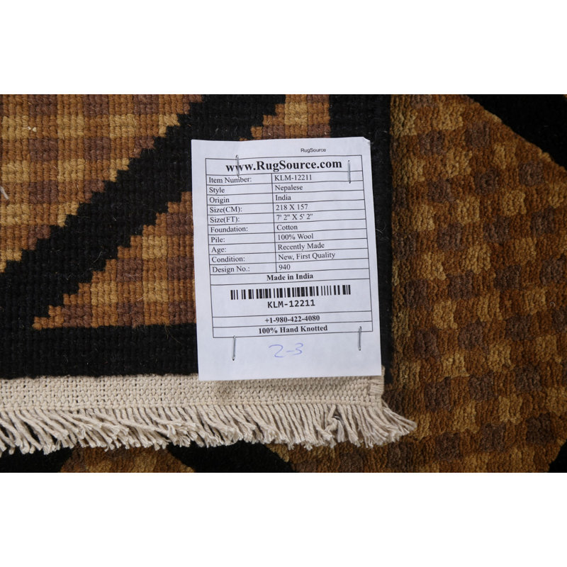 One-of-a-Kind 5'2" X 7'2" New Age Wool Area Rug in