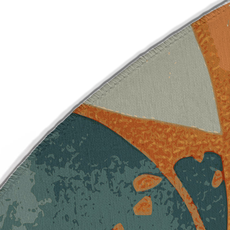Sierra Streams Indoor And Outdoor Area Rug, Round 5'