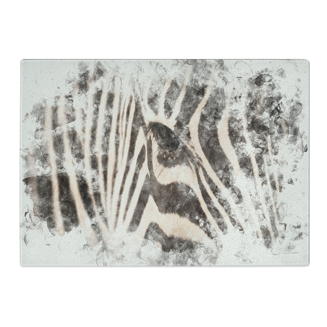 Tempered Glass Eye of the Zebra Chopping Board