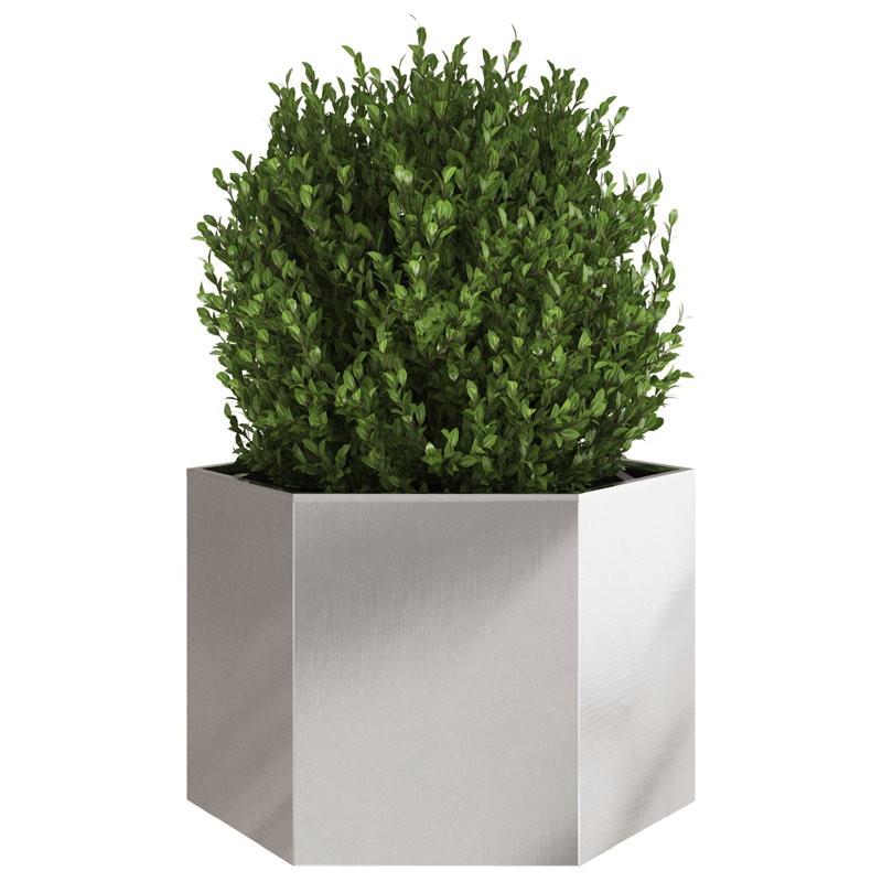 Planter Box, 45cm H x 69cm W x 60cm D, Stainless Steel