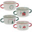 Speckled Stoneware Christmas Soup Mugs