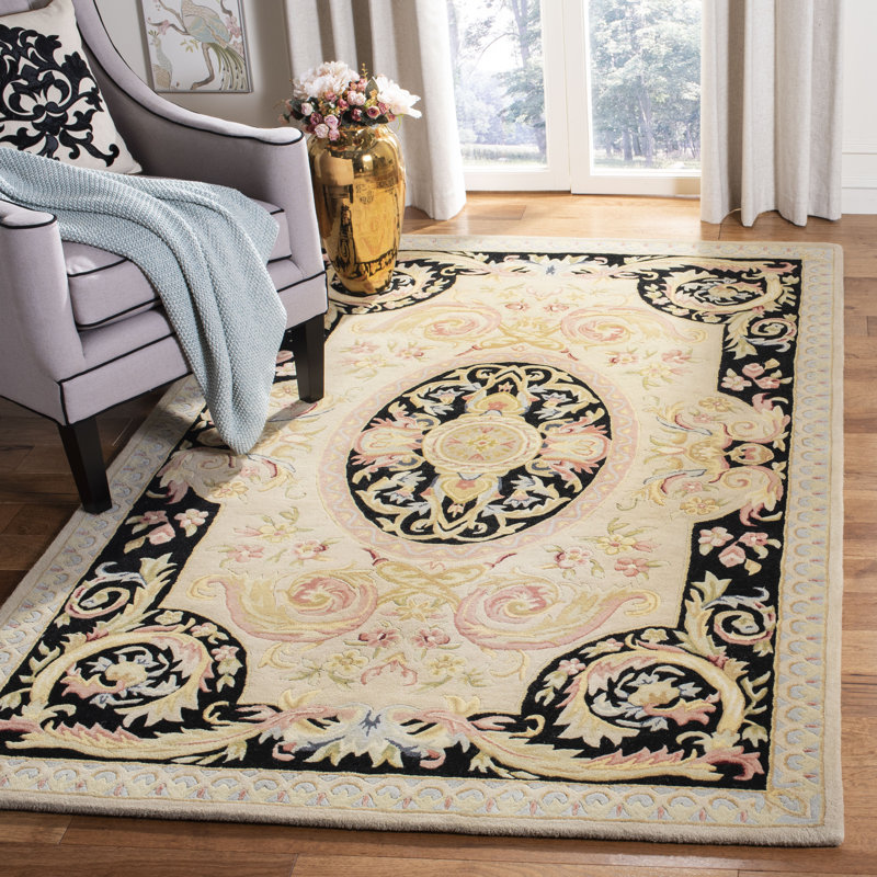 Tapis oriental en laine touffeté à la main Priscila, Rectangle 5 pi x 8 pi
