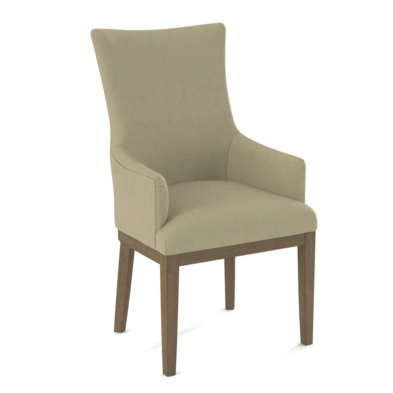 Upholstered Arm Chair, Rumor Bliss, Weathered Gray