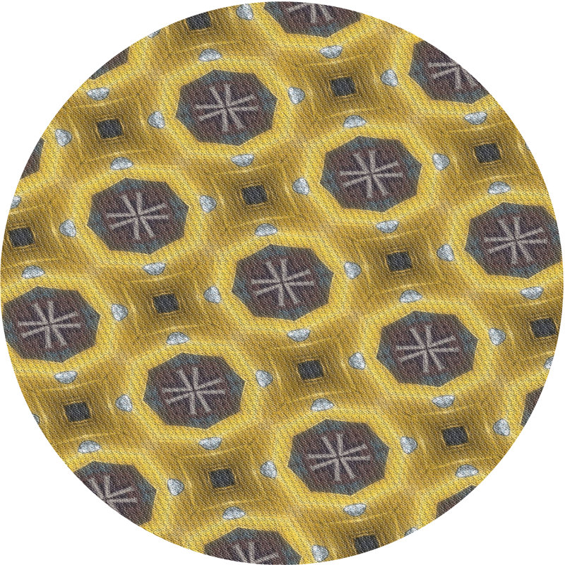Tapis jaune, Rond 6 pi
