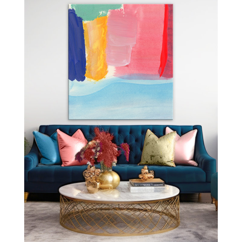 «Happy Place II» par Katie Ré Scheidt, Toile tendue, H 33 po x l 30 po