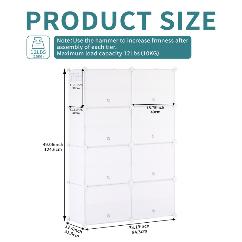 Armoire de rangement pour chaussures, Blanc