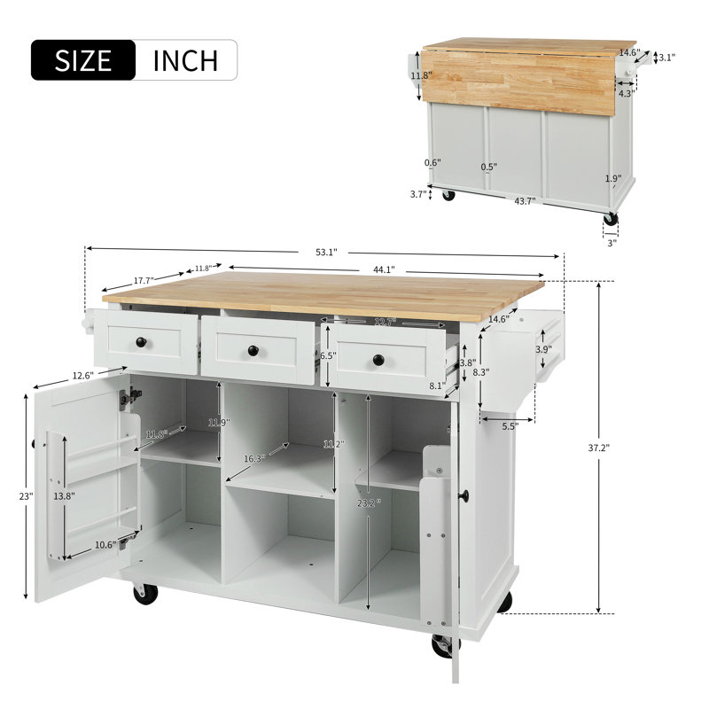 Îlot de cuisine Britzel, Blanc
