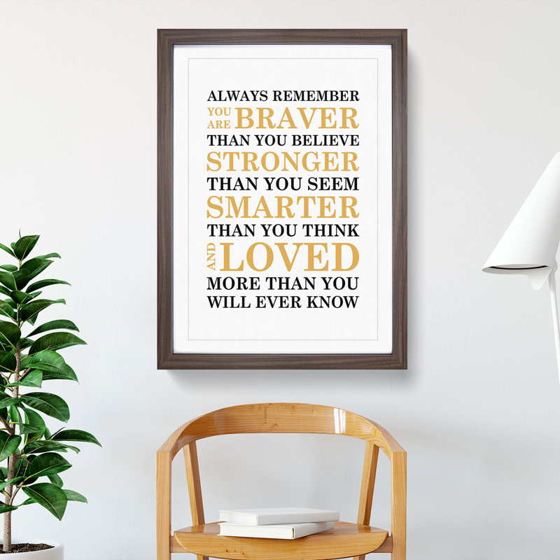 Always Remember - Framed Print, Walnut, 65cm H x 48cm W x 2cm D
