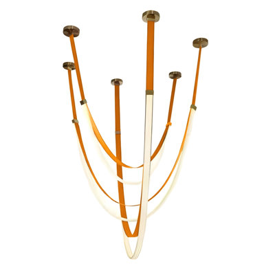 Elantra Saddle Brown LED Chandelier