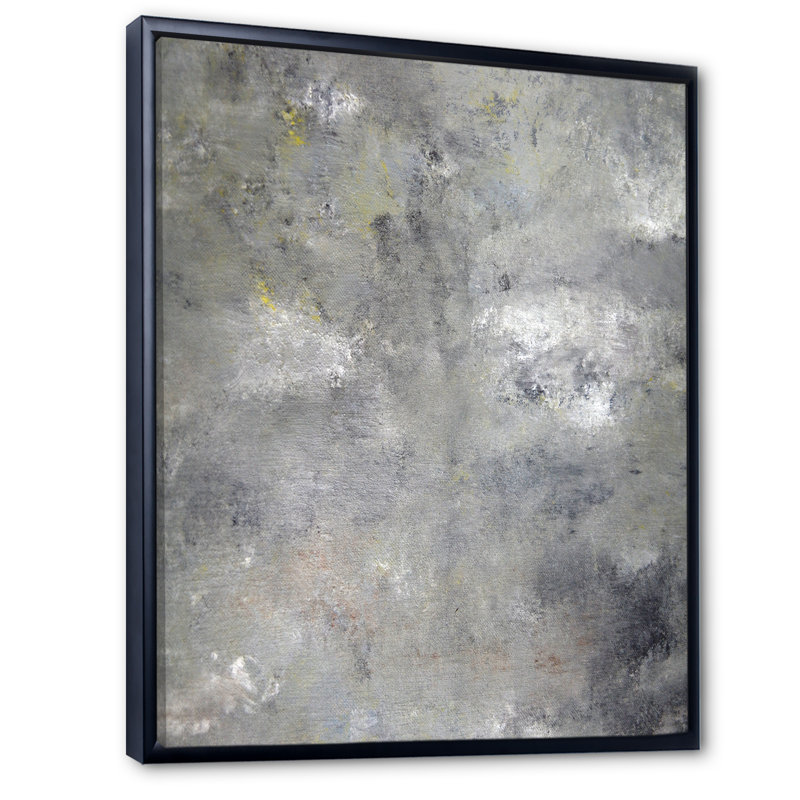 Art moderne gris et bleu II 2FL47751, Cadre noir, H 20 po x l 12 po x P 1 po