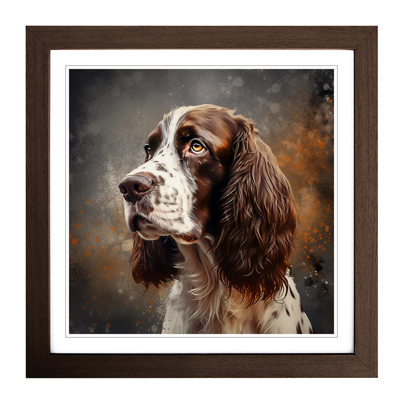 Single Picture Frame Print on Wood, Walnut