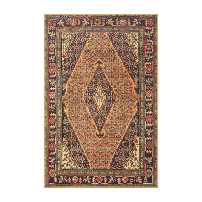 Tapis oriental orange, Rectangle 4 pi x 6 pi