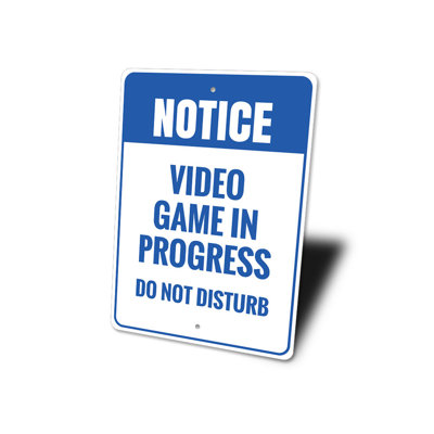 Enseigne de jeu vidéo en aluminium «Ne pas déranger»