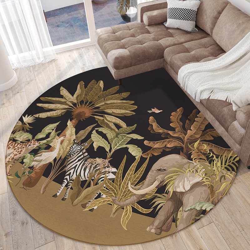 Braggs Washable Indoor / Outdoor Rug, Round 8'