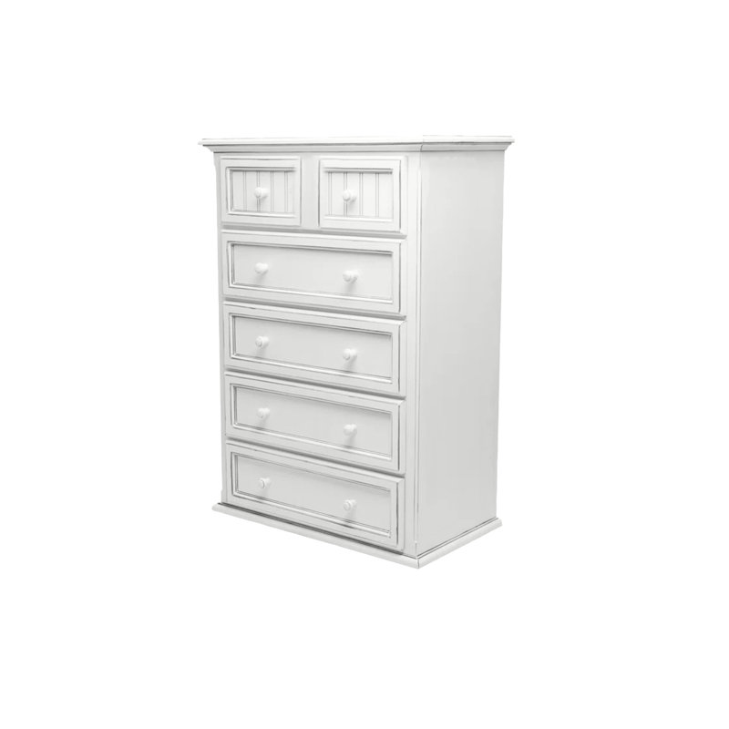 Commode 6 tiroirs Coastal, Blanc éclatant