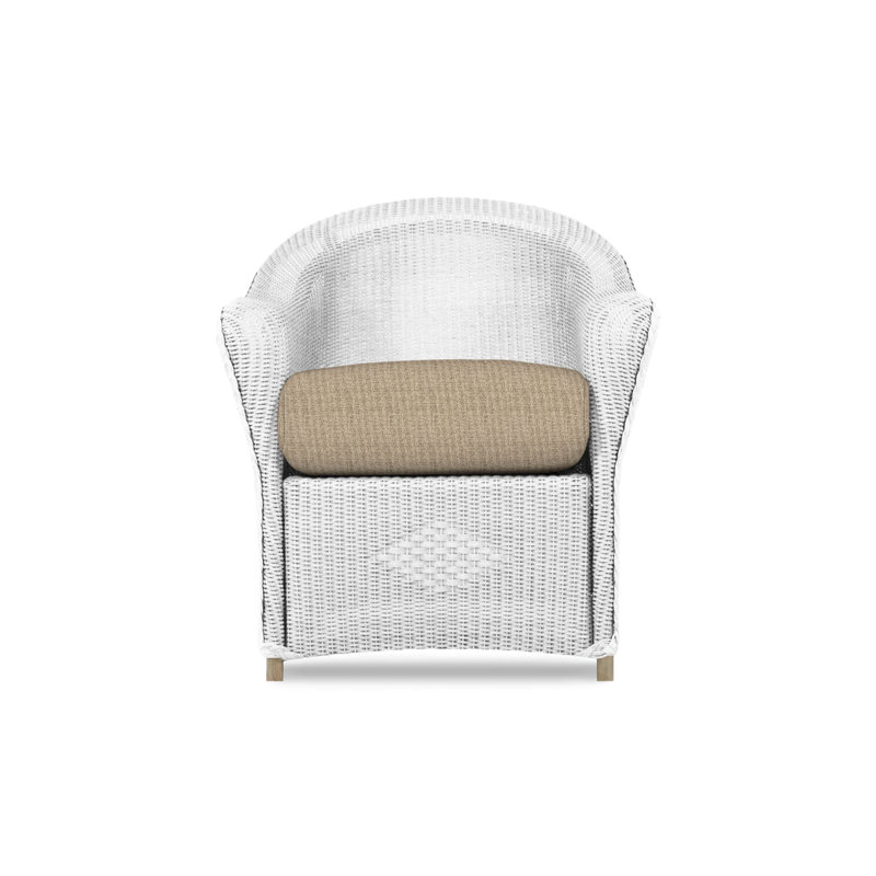 Reflections Outdoor Dining Armchair, Demo Oatmeal, White