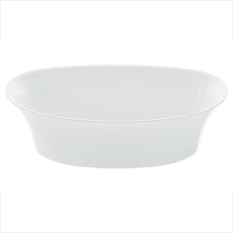 Maricela 23.5" Vessel Bathroom Sink, Gloss White