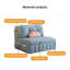 Coussin convertible 35,43 po en polyester bleu-130084687