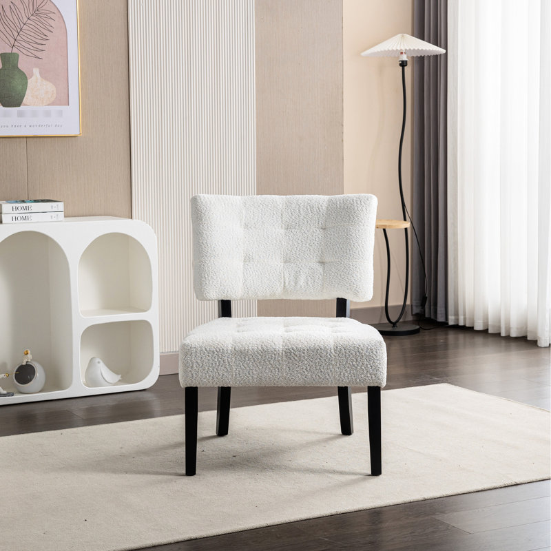 Fauteuil d'appoint Boucle, surdimensionné pour des sièges très confortables, 27 x 31 34 H, chaise blanche avec siège spacieux - améliore le confort et le style