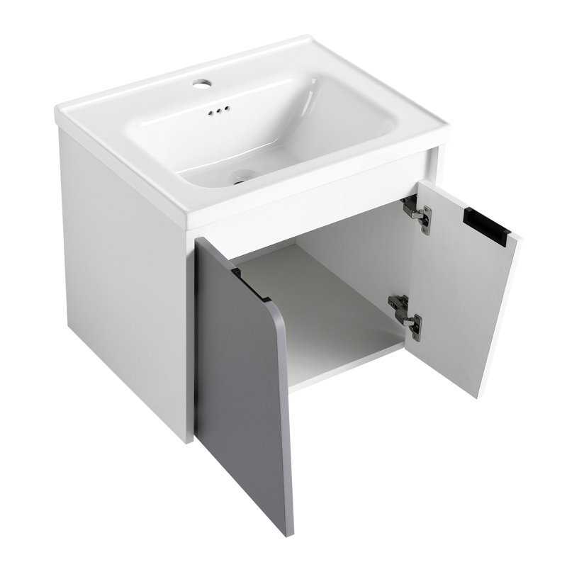 Meuble-lavabo mural 60 po avec lavabo Raika