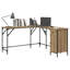L-Shaped Metal Base Computer Desk-1233730034