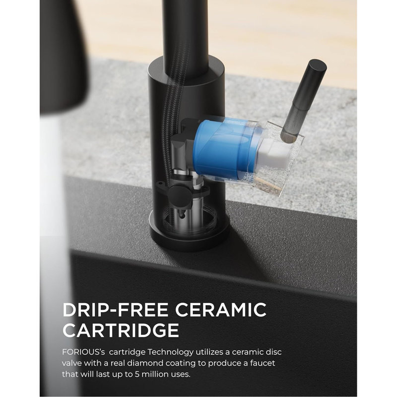 Stainless Steel Pull-Down Kitchen Faucet – High Arc, 3 Modes, with Soap Dispenser, Matte Black, Touchless