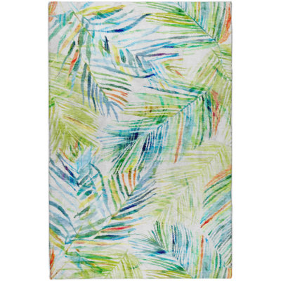 Premium Machine Washable Dream Shag ADS199 Leaves Rug