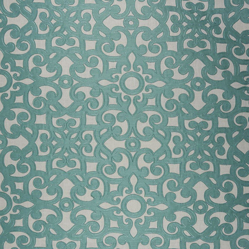 Wesco Scroll Works Fabric, Teal