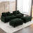 111" Sectional In With Double Cushion, Two Removable , Ports, Cup Holders And Storage For Living Room Experience Room, Chenille, Hidden-1525937856
