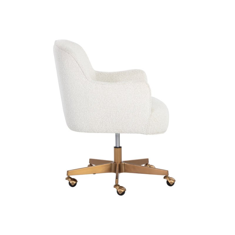 Swivel Office Chair, Cream
