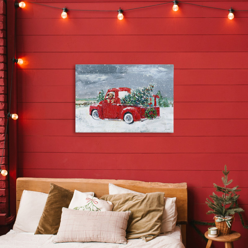 Toile K9 Christmas Time, conception de Sally Swatland, H 16 po x l 24 po
