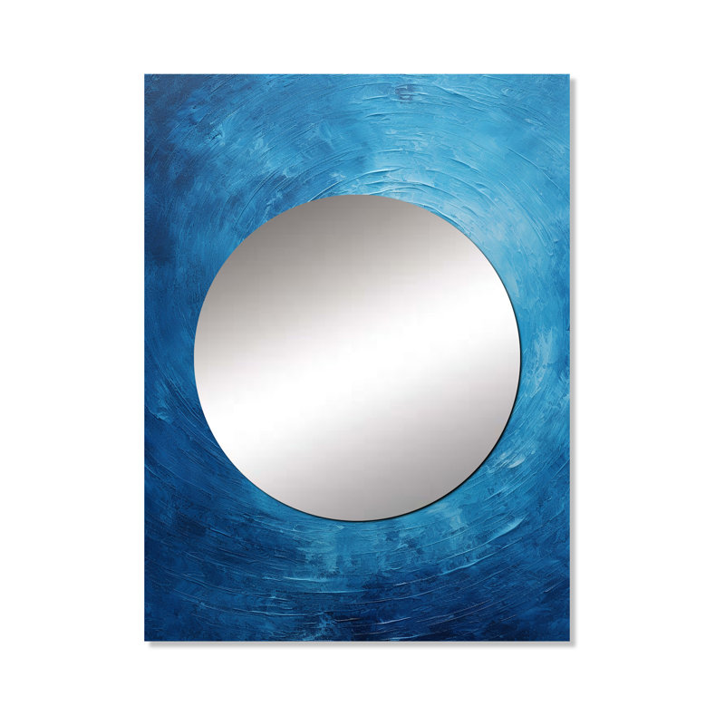 «Umina Abstract Rhythmic Revolution Spiral», miroir mural abstrait en spirale, miroir décoratif moderne, impression d'art en métal